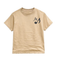 Jaclynn Belts Beige Broken Musical Note Shirt