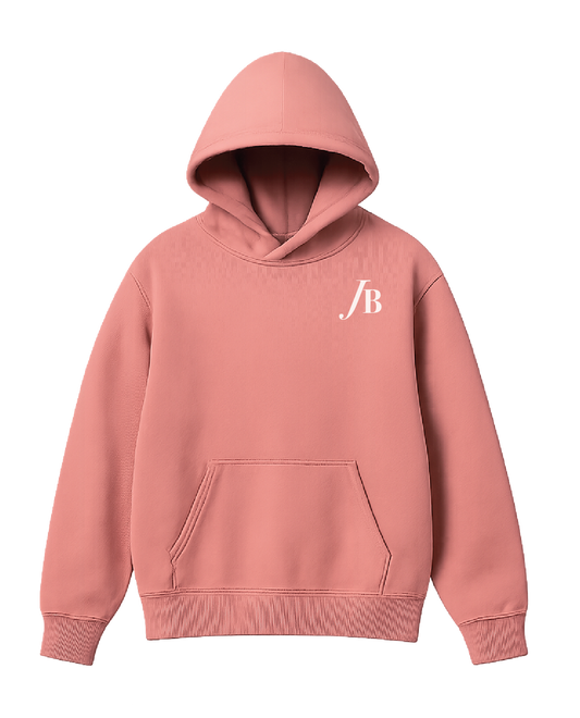 Jaclynn Belts "Maybe Not" Pink Hoodie